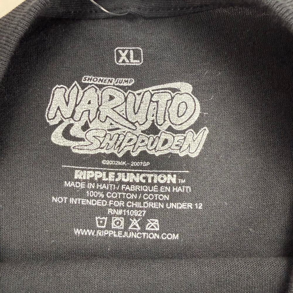 Naruto Shippuden Kakashi Story Graphic T-Shirt Ripple Junction Black Mens XL NEW - Picture 3 of 12